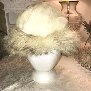 Luxurious Vintage Genuine Fox & Rabbit Hat